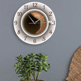 Simple Silent Coffee Cup Wall Clock